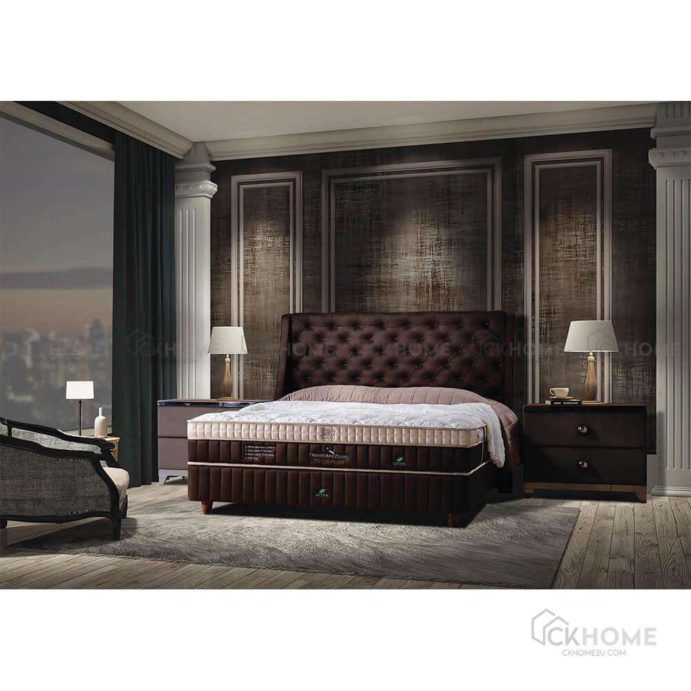 Getha Diamond Square B Wing Headboard + Divan