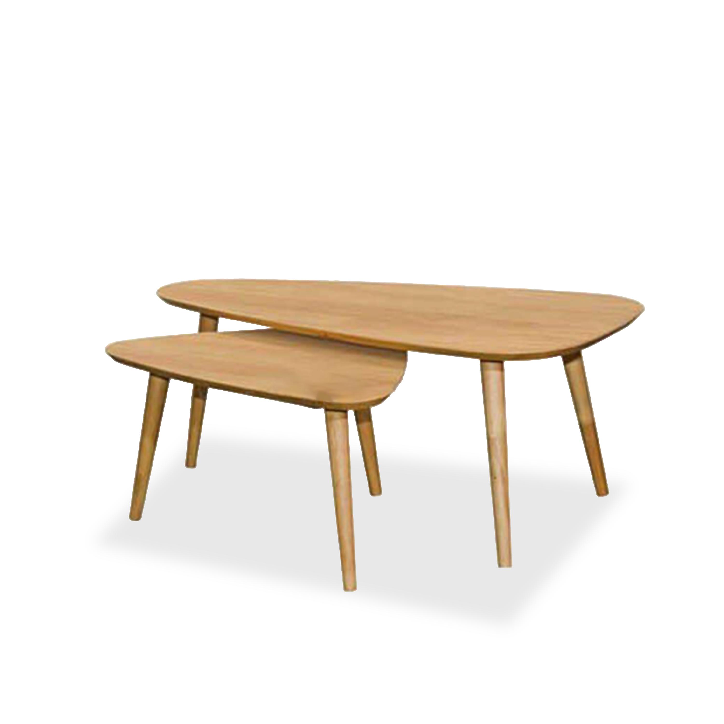 Archi Wooden Triangle Coffee Table Set