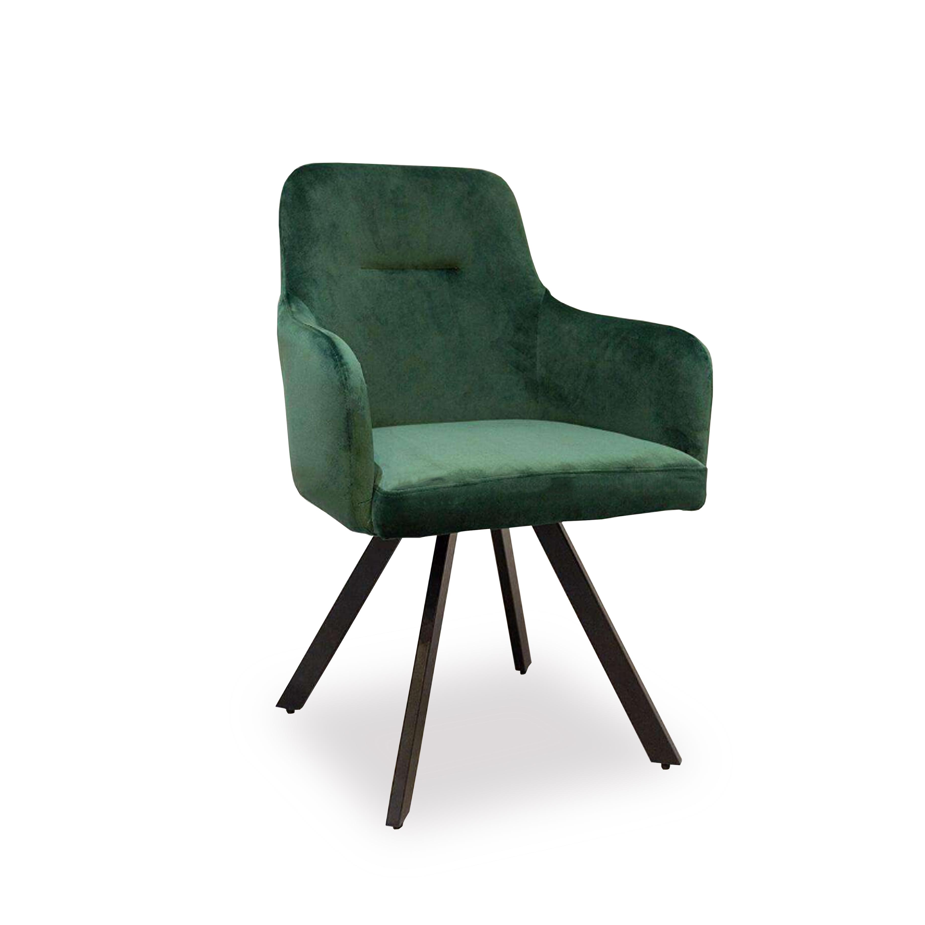 Lanky Fabric Dining Chair 028 Velvet Green (2units)