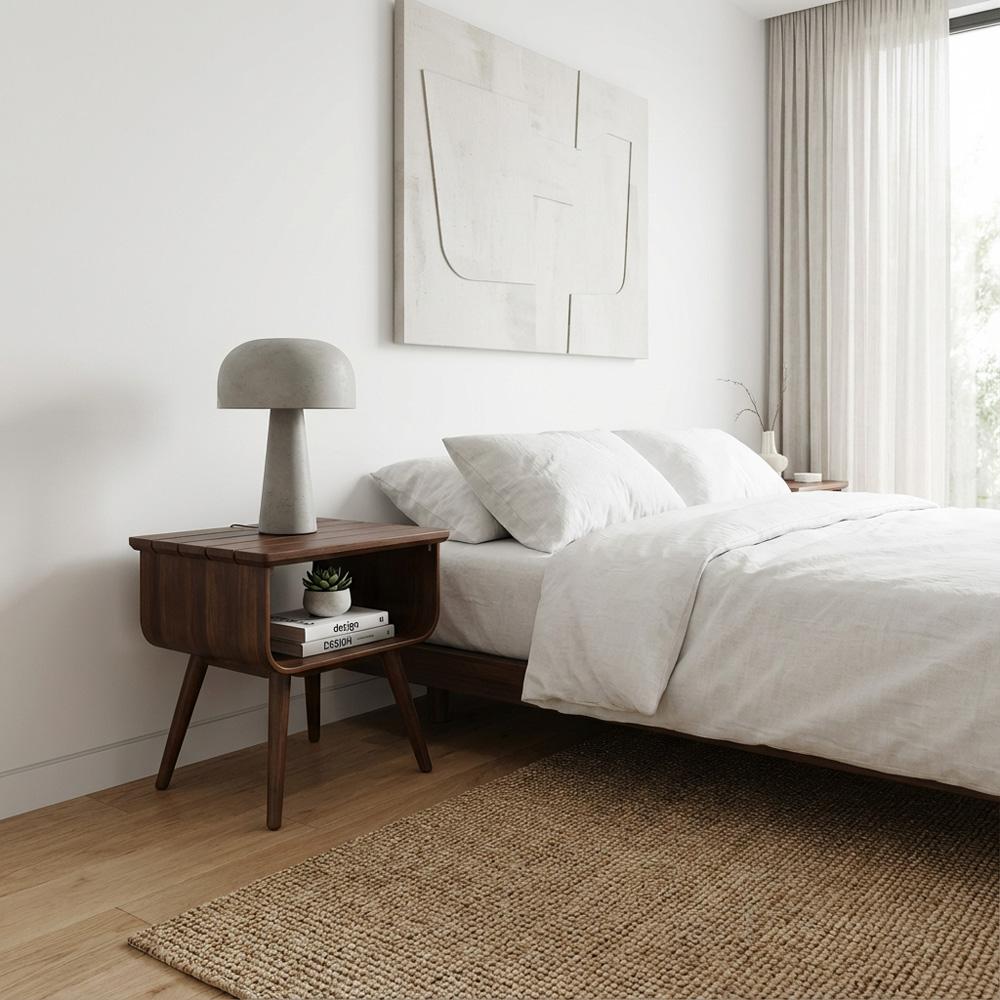 Florida Solid Rubberwood Side Table