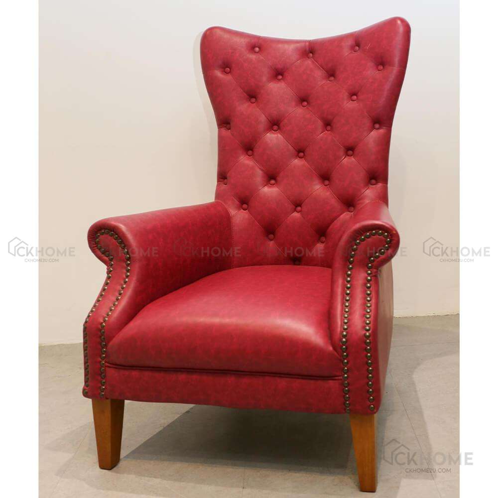 Houzz Leather Wing Chair 