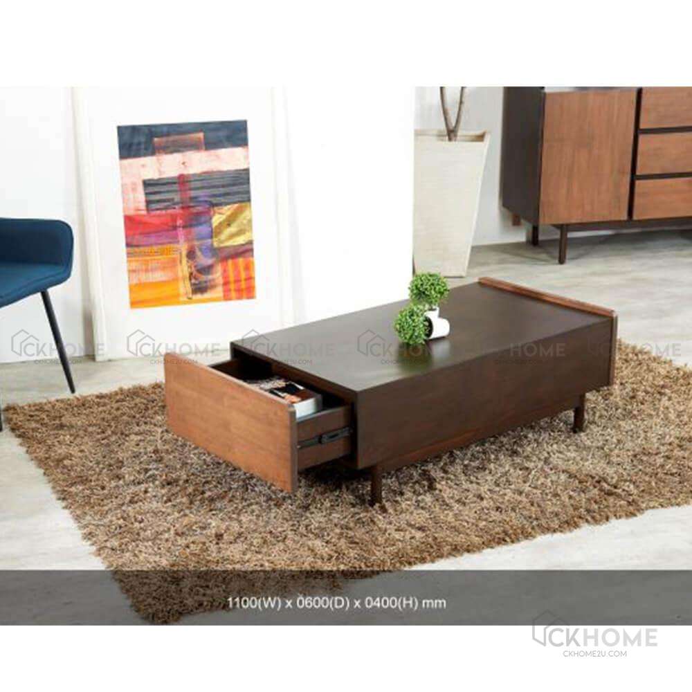 Molly Solid Rubber Wood Coffee Table