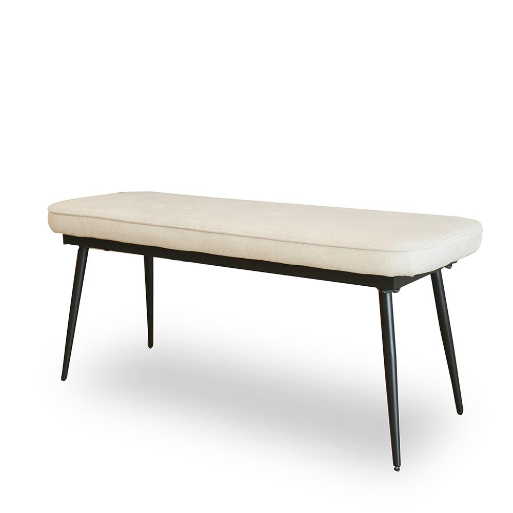 Vesso Bench - Velvet Cream White