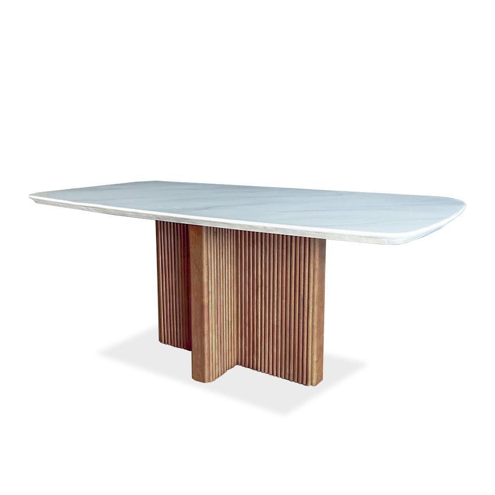 Marbella White Marble Dining Table 