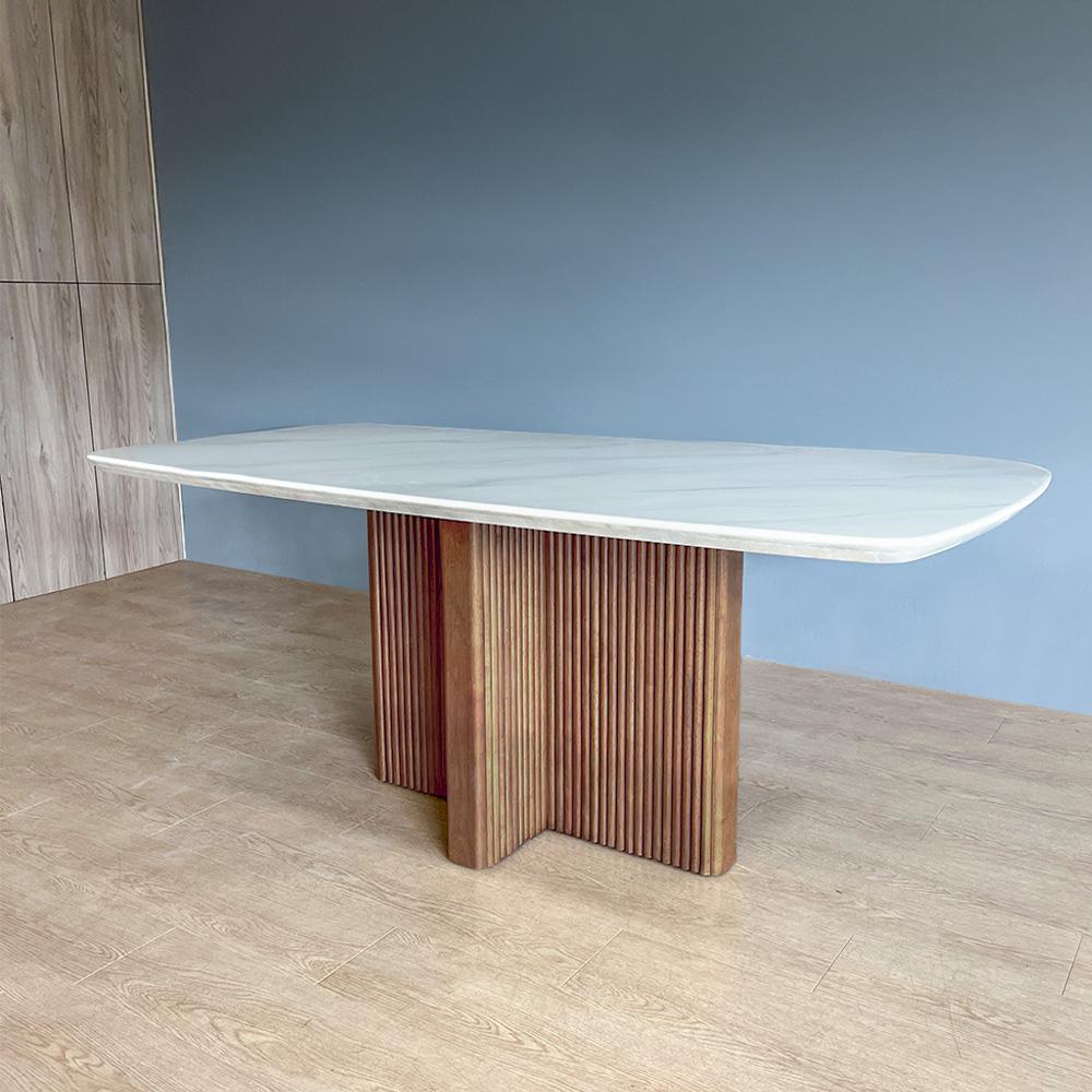 Marbella White Marble Dining Table 