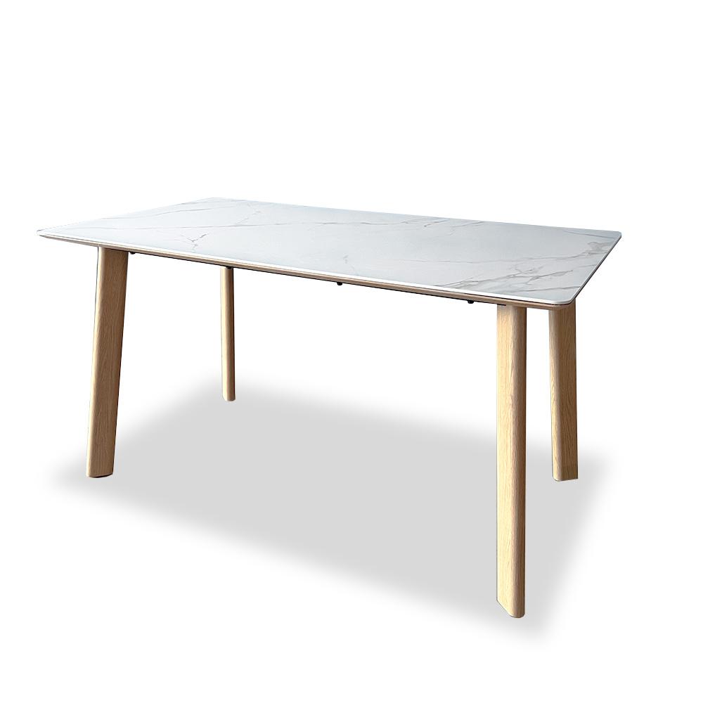 Verona Sintered Stone 140cm Dining Table - Gloss White Top
