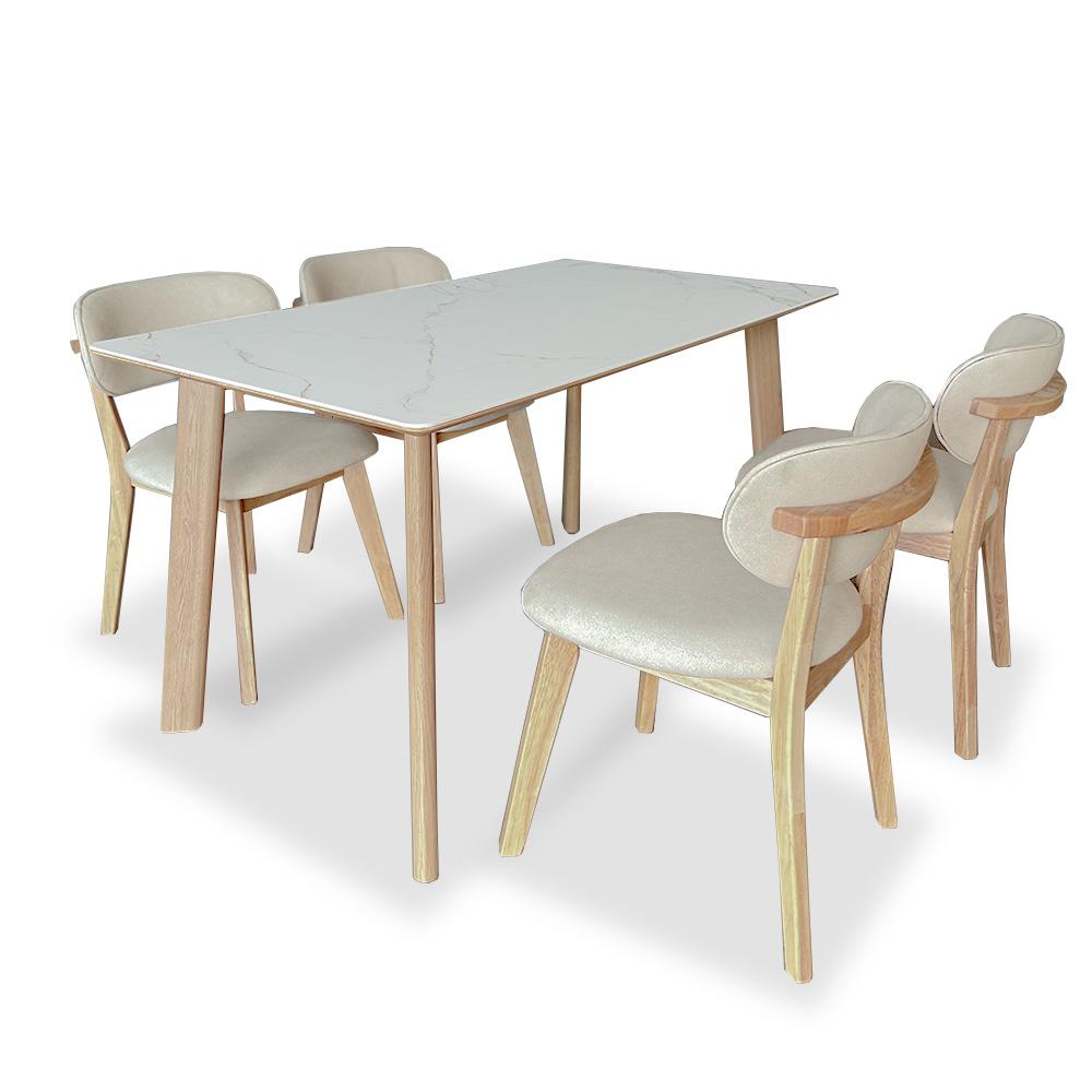 Verona I Sintered Stone 140cm Dining Set 1+4 