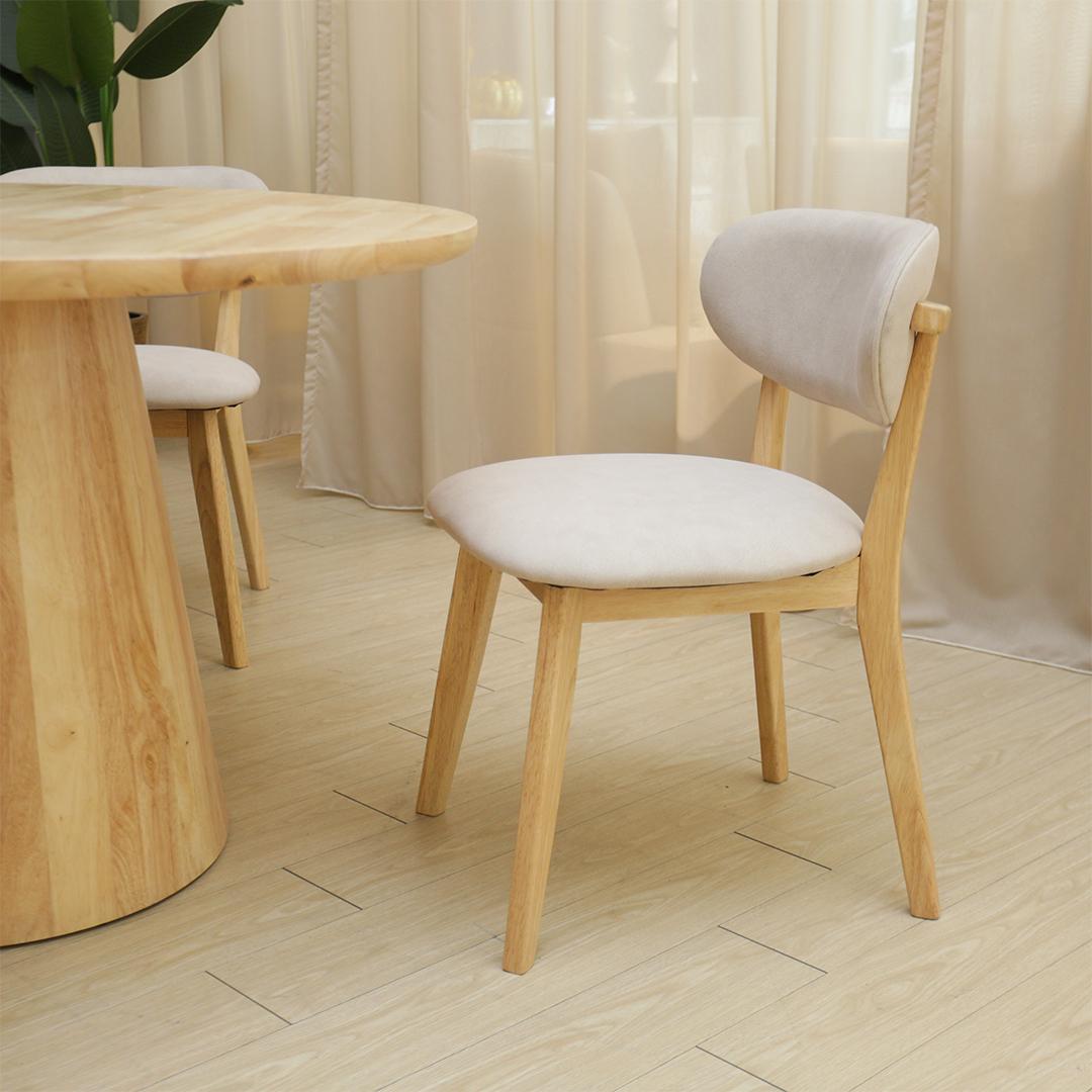 Prestige I Solid Wood 120cm Dining Set 1+ 4 (Natural)