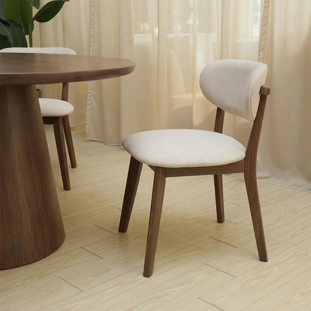 Prestige I Solid Wood 120cm Dining Set 1+ 4 (Walnut)