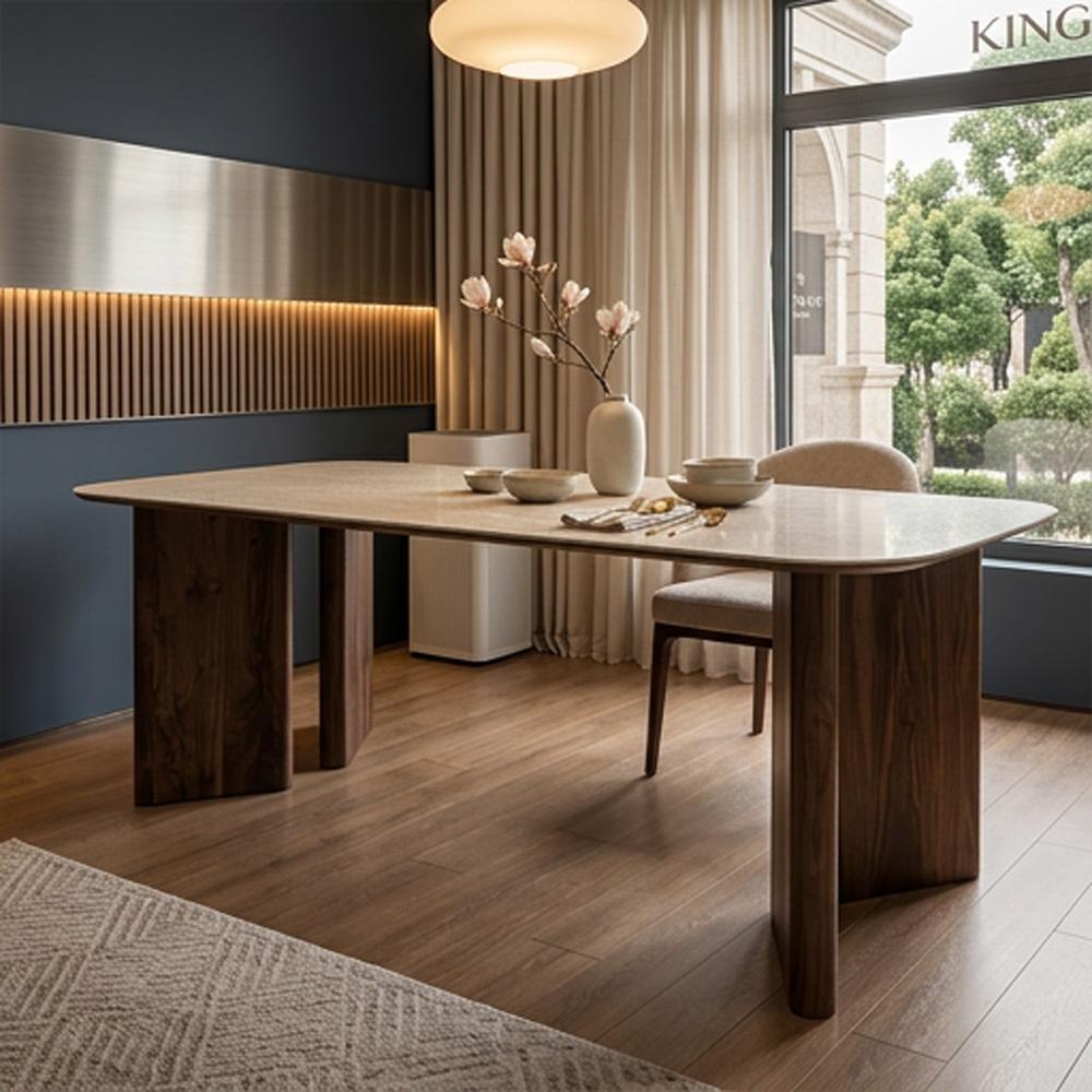 MeadowWood Matte Sintered Stone Dining Table 