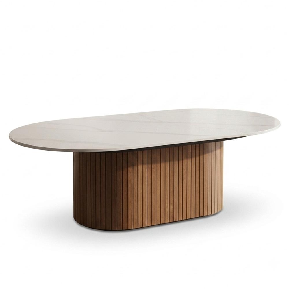 Vittoria Fluted Coffee Table - Cappuccino