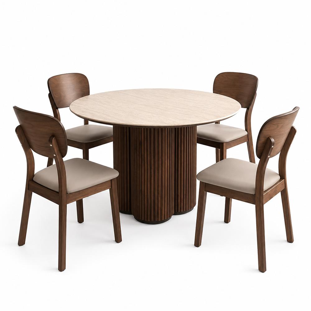 Monarch Round  Dining Set 1+4