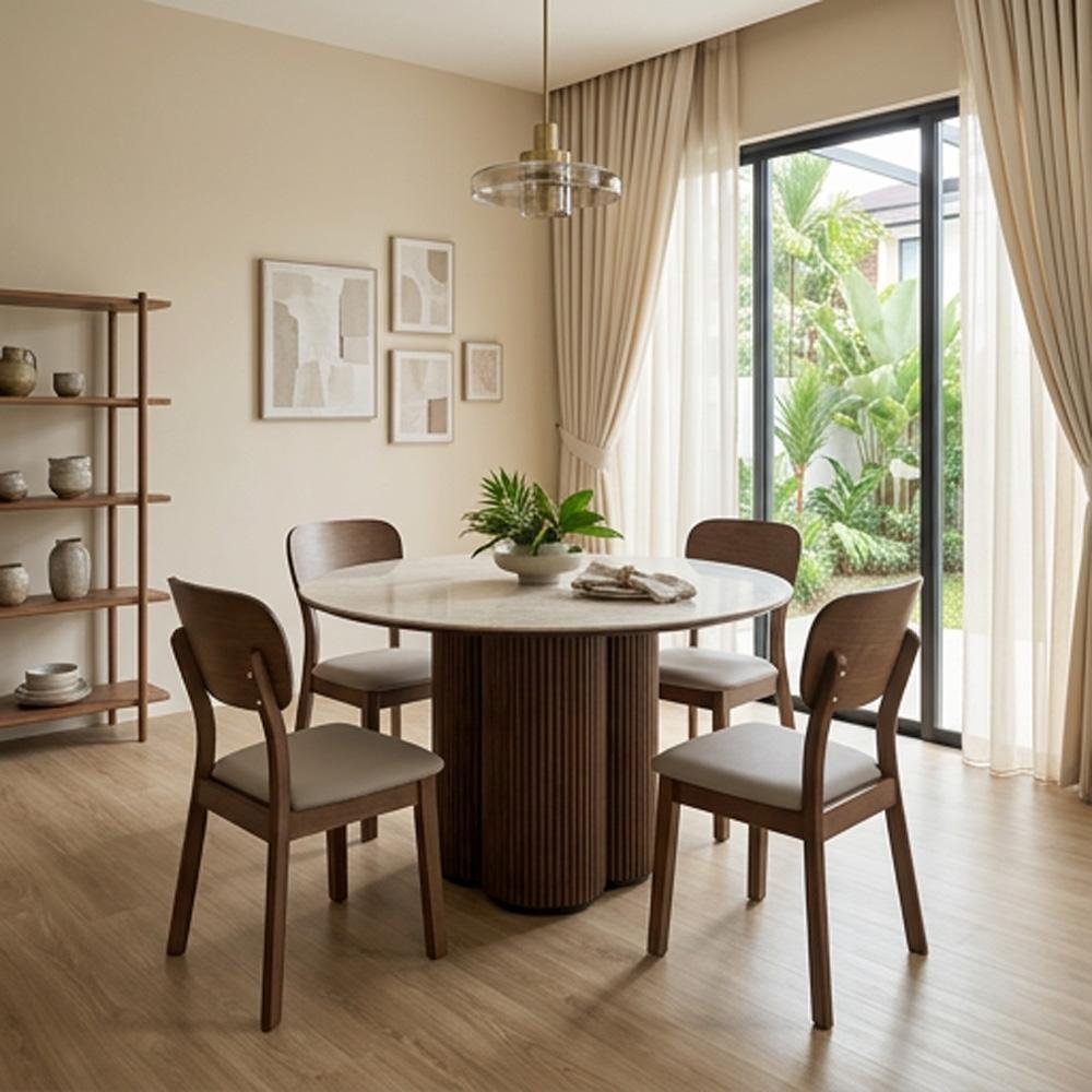 Monarch Round  Dining Set 1+4