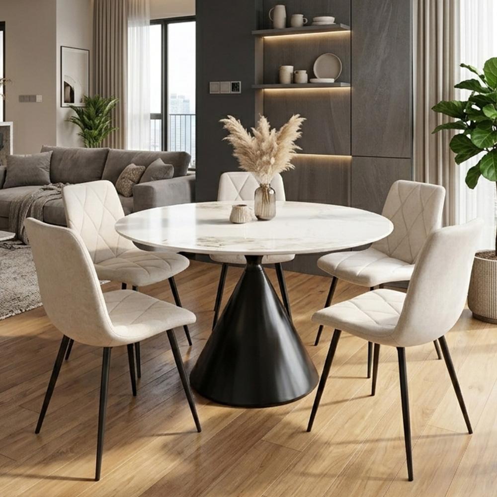 Vittoria Pedestal Dining Set 1+5