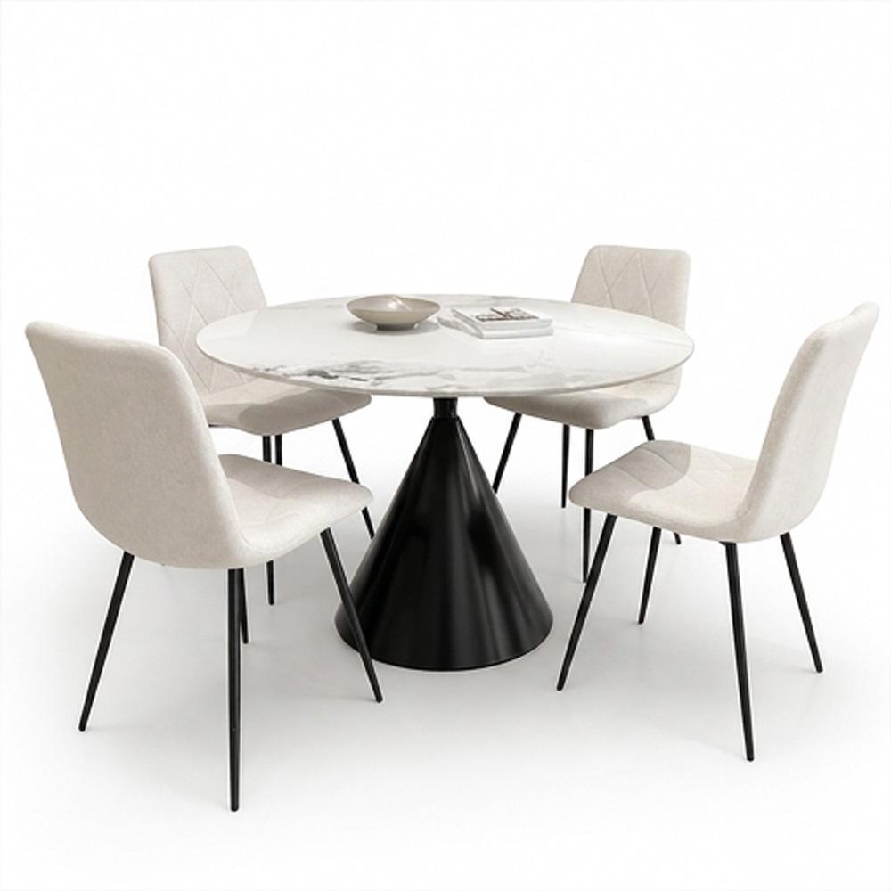 Vittoria Pedestal Dining Set 1+4