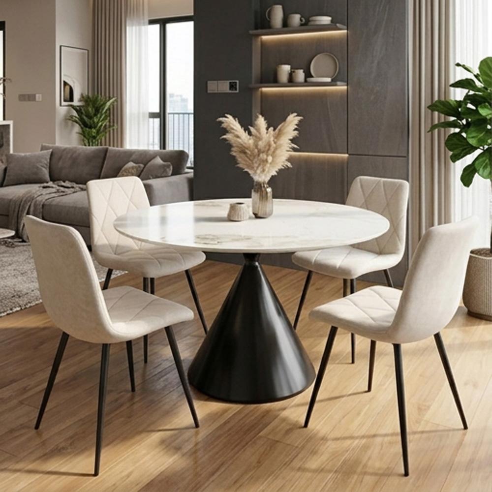 Vittoria Pedestal Dining Set 1+4