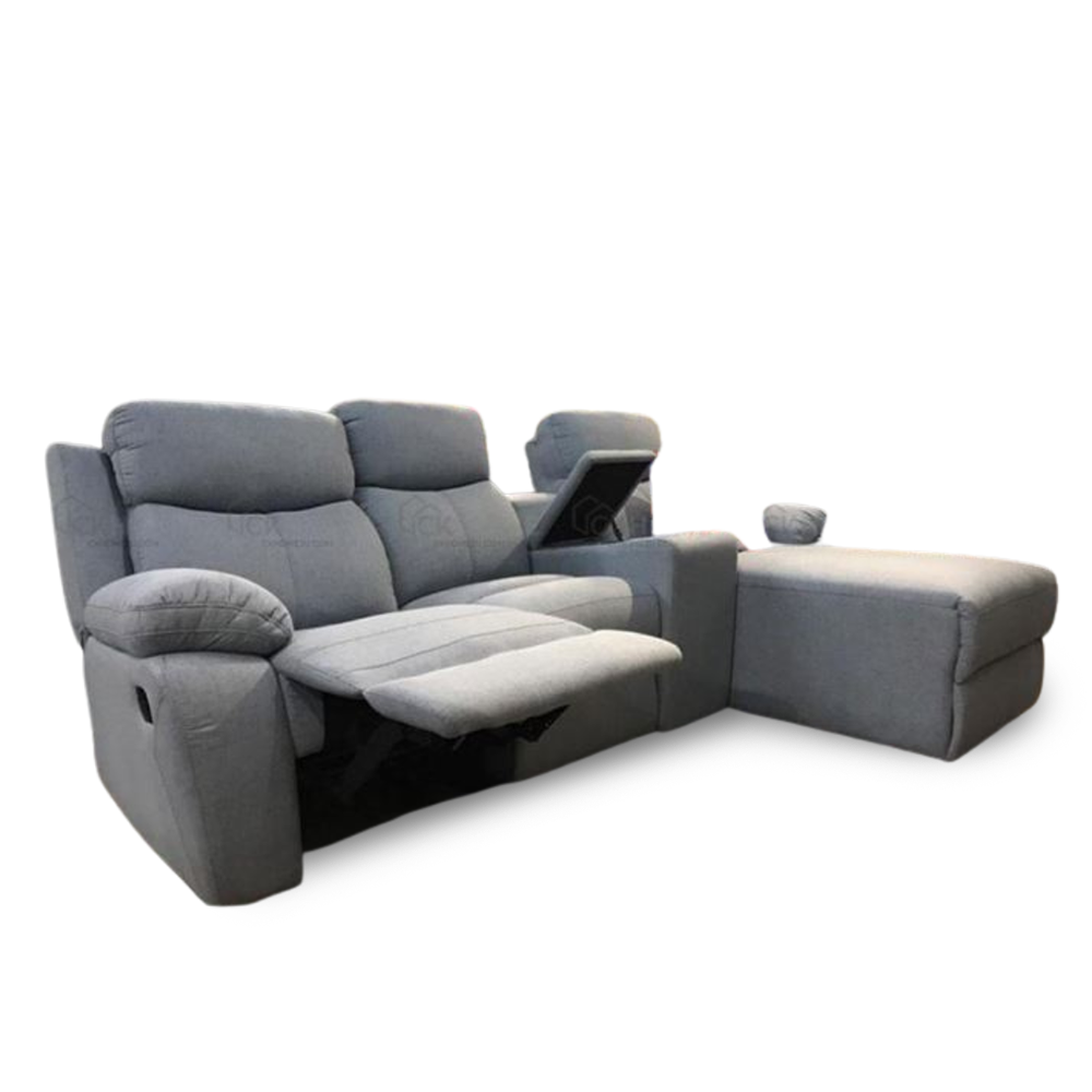 Berlin Water Repellent Fabric Recliner Sofa 