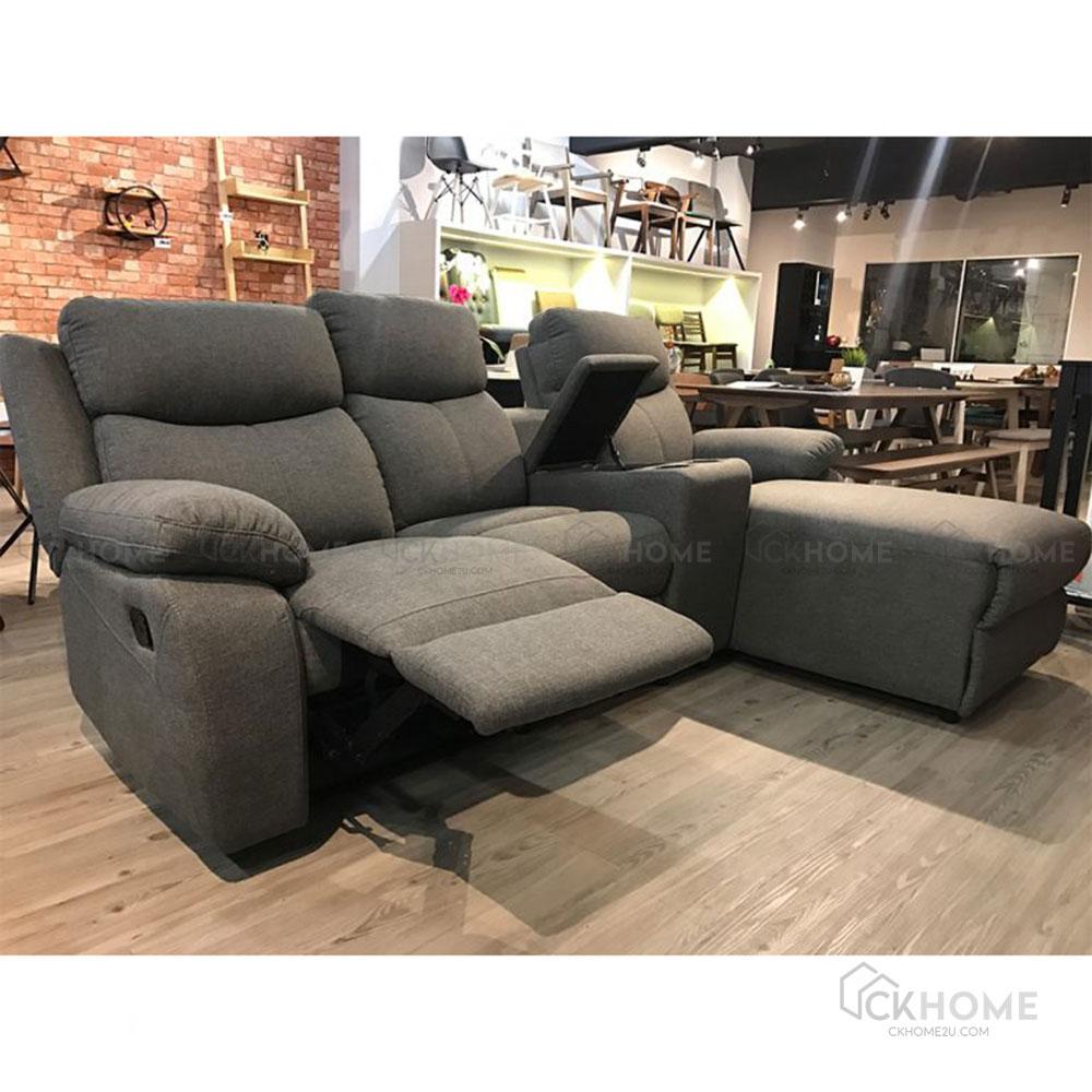 Berlin Water Repellent Fabric Recliner Sofa 