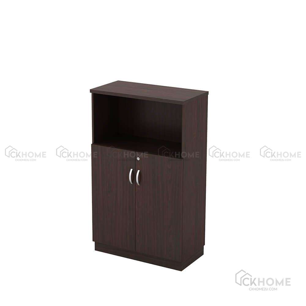 Walnut Semi Swinging Door Cabinet (131 cm) 